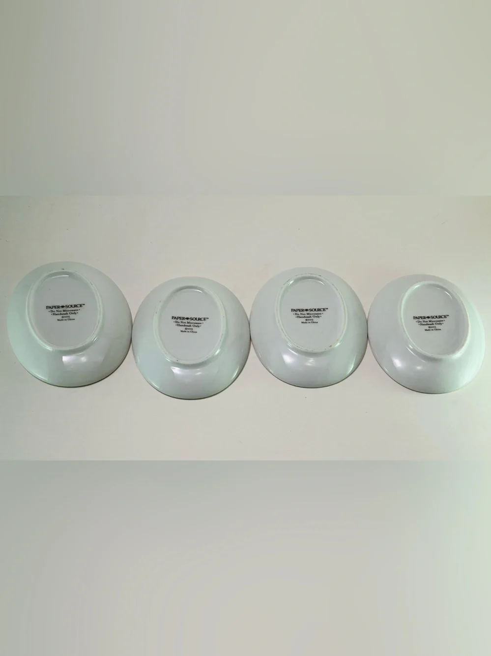 Set - 4 Paper Source Trinket Plates White Gold Skull Day Of The Dead  Halloween